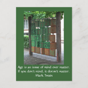Tarjeta inspiradora: comillas de edad
