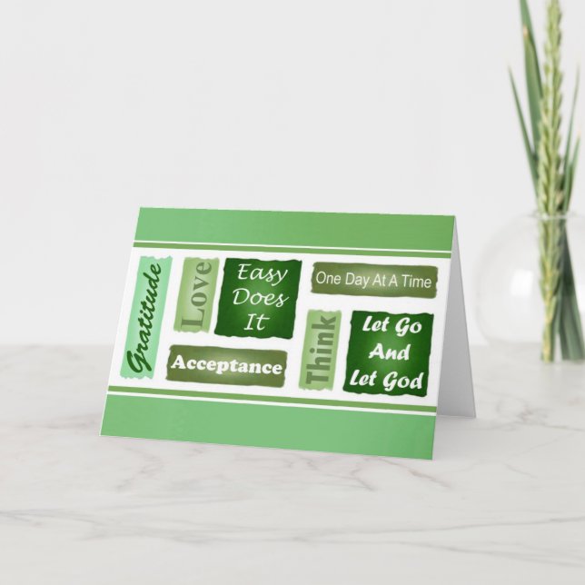 Tarjeta Inspiradora de 12 pasos (Anverso)