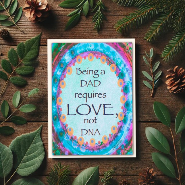 Tarjeta Inspiradora de cita de ADN del Día del Pad (Subido por el creador)
