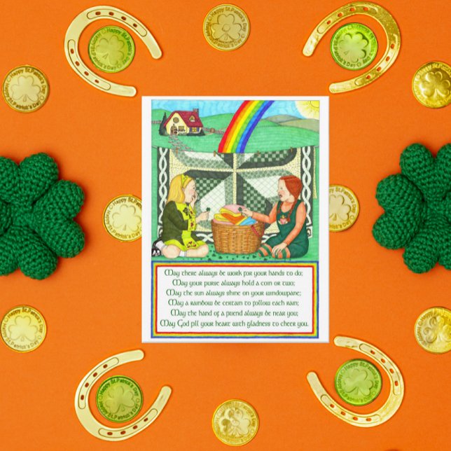 Tarjeta Inspiradora de deseo de amistad irlandesa (Subido por el creador)
