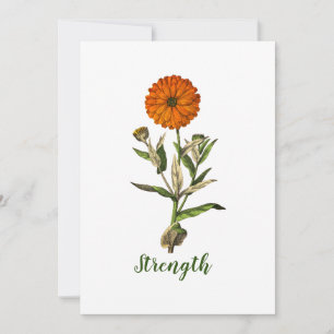 Tarjeta Inspiradora de fuerza Marigold personaliza