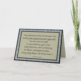 Tarjeta inspiradora de la cita de St Francis de