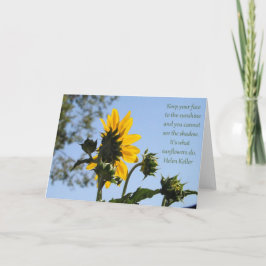 Tarjeta inspiradora del girasol