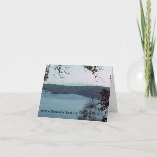Tarjeta inspiradora del poema de la montaña