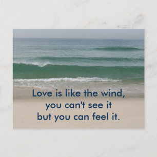 Tarjeta inspiradora : El amor es como el viento