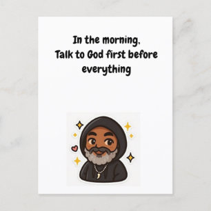 Tarjeta Inspiradora "Habla con Dios Primero"