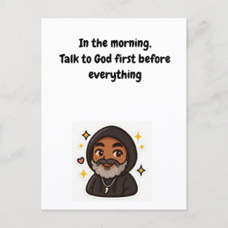 Tarjeta Inspiradora "Habla con Dios Primero"