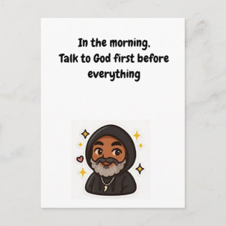 Tarjeta Inspiradora "Habla con Dios Primero"