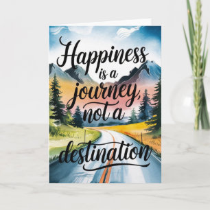Tarjeta Inspiradora "La Felicidad es un Viaje"