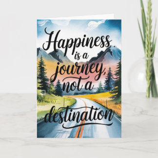 Tarjeta Inspiradora "La Felicidad es un Viaje"