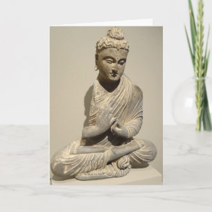 Tarjeta inspiradora Meditating del zen de Buda