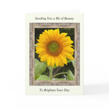 Inspiradora mejor carta con girasol amarillo