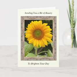 Tarjeta Inspiradora mejor carta con girasol amarillo