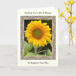 Tarjeta Inspiradora mejor carta con girasol amarillo