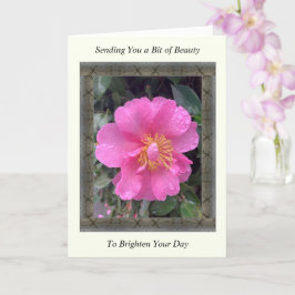 Tarjeta inspiradora para el bienestar con camellia