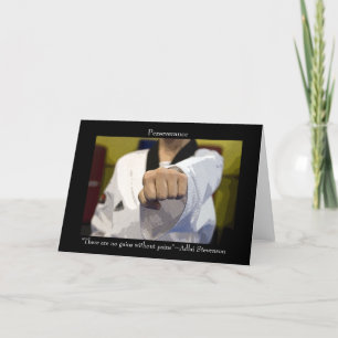 Tarjeta Inspiradora perseverancia en artes marciales