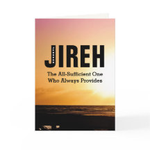 Tarjeta Inspiradora Personalizado JEHOVAH JIREH