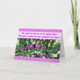 Tarjeta inspiradora - Sea usted