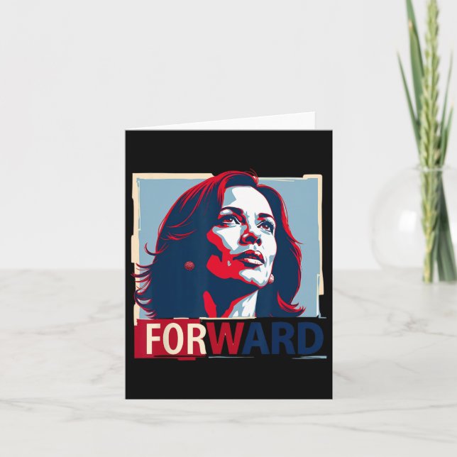 Tarjeta Inspirando esperanza de liderazgo, progreso Kamala (Anverso)