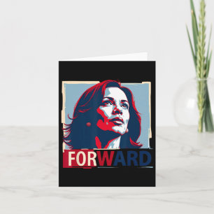 Tarjeta Inspirando esperanza de liderazgo, progreso Kamala