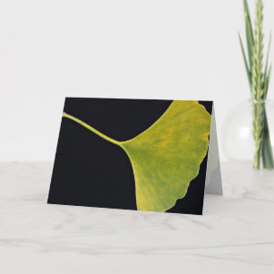 Tarjeta Inspirando la hoja de Ginkgo