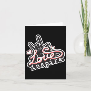 Tarjeta Inspirar Amor Asl Ily Signo Lenguaje de Señas Sord