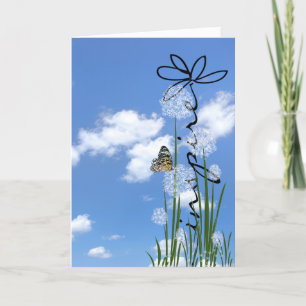 Tarjeta Inspirar flor de texto