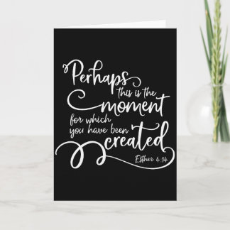 Tarjeta Inspirational Bible Verse Quote - Perhaps This Is