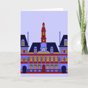 Tarjeta Inspired by l'Hôtel de Ville (the City Hall), Pari