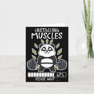 Tarjeta Instalando músculos espera panda cargando 67 gimna