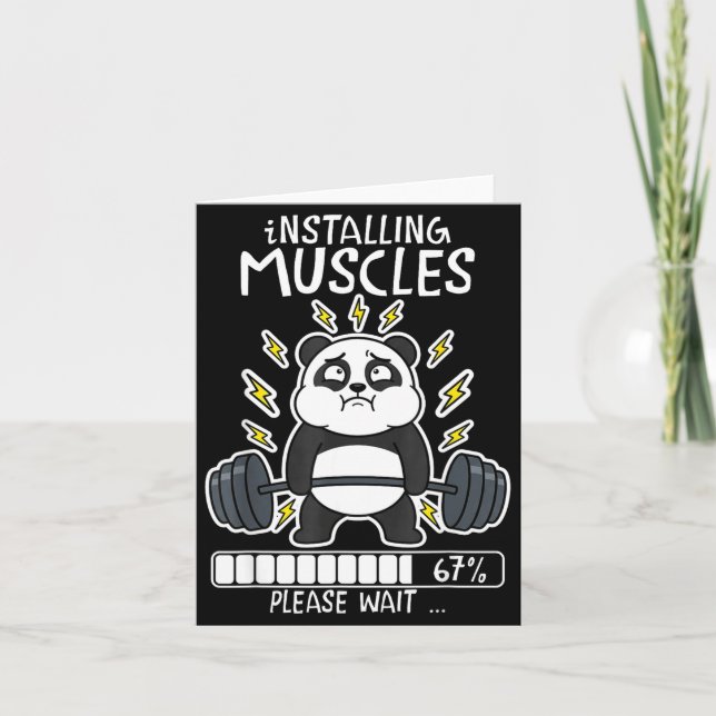 Tarjeta Installing muscles wait panda loading 67 gym (Anverso)