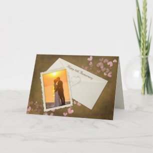 Tarjeta Instantánea del 10° aniversario con corazones