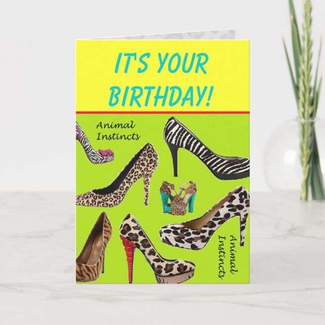 Tarjeta Instintos animales - Feliz cumpleaños (Anverso)