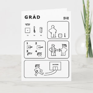 Tarjeta Instrucciones divertidas para la graduación