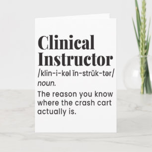Tarjeta Instructor Clínico Profesor de Enfermería Definici