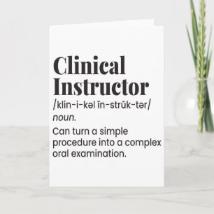Tarjeta Instructor Clínico Profesor de Enfermería Definici