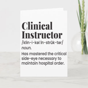 Tarjeta Instructor Clínico Profesor de Enfermería Definici