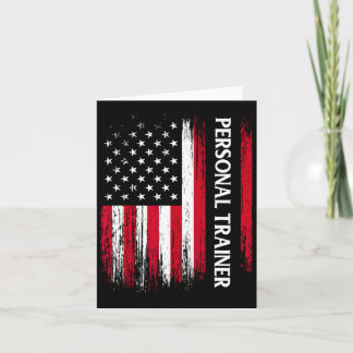 Tarjeta Instructor de aptitud personal de la bandera estad