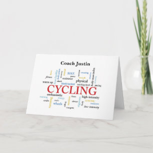 Tarjeta Instructor De Clase De Ciclismo De Cumpleaños En P