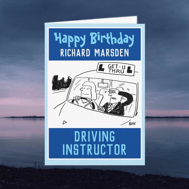 Tarjeta Instructor de Conducción de Cumpleaños Feliz (Subido por el creador)