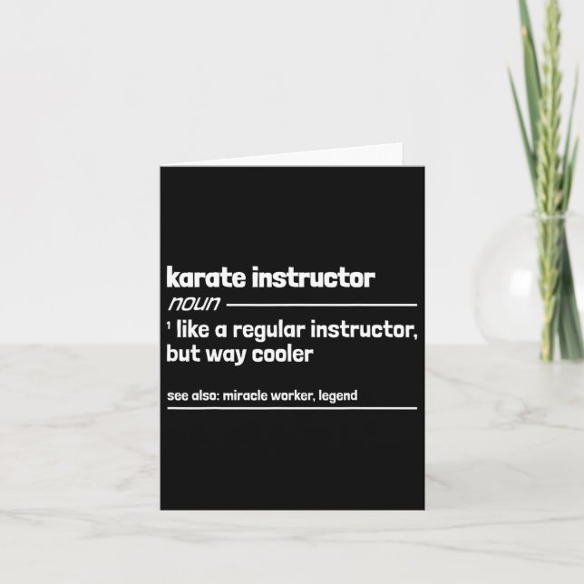 Tarjeta Instructor De Karate Como Un Instructor Regular Pe (Anverso)