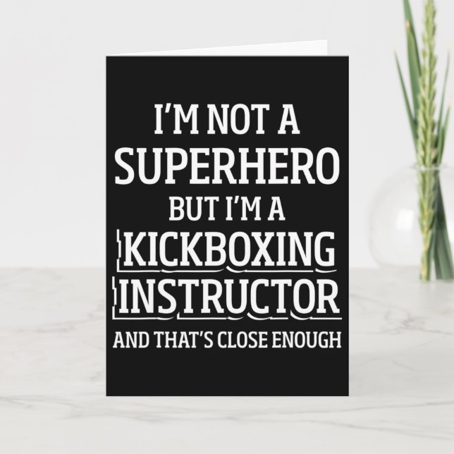 Tarjeta Instructor de Kickboxing Entrenamiento de Kick Box (Anverso)