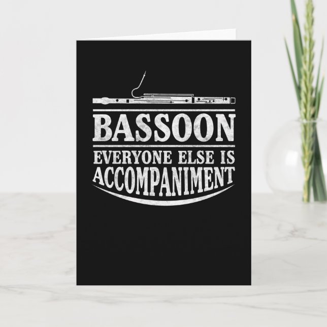 Tarjeta Instrumento de Acompañamiento Bassoon Música (Anverso)