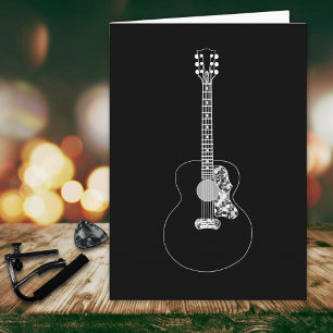 Tarjeta Instrumento musical de guitarra acústica de arte m