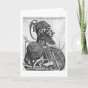 Tarjeta Instrumentos de sustento humano, Arcimboldo