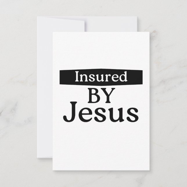Tarjeta Insured By Jesus Christian Faith Encouragement (Anverso)