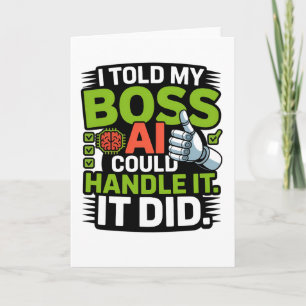 Tarjeta Inteligencia Artificial Jefe AI Funny Design