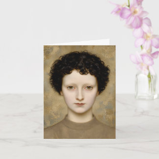 Tarjeta Inteligencia delicada: un retrato de arte fino