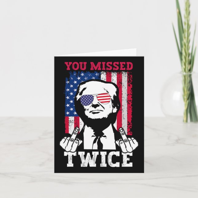 Tarjeta Intento de Trump Inación Trump 2024 Te Perdiste Do (Anverso)