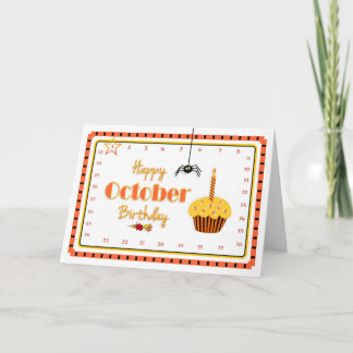 Tarjeta Interactivo "movimiento cumpleaños de OCTUBRE de